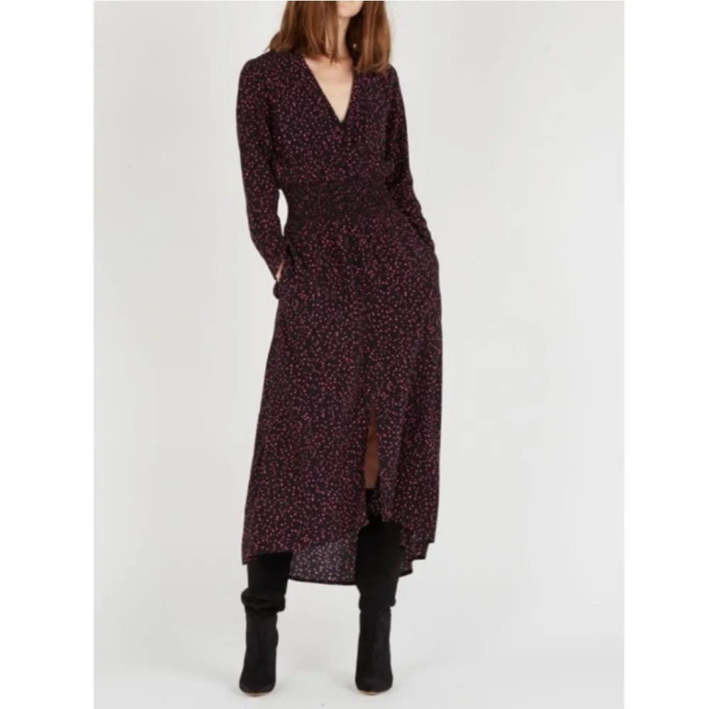Maje Rosila Crepe Midi Maxi Dress 4 XL